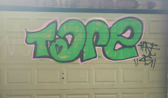 Graffiti on my garage door